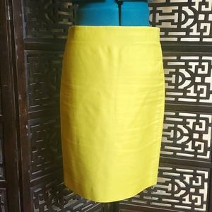 Lime green J Crew pencil skirt, size 4